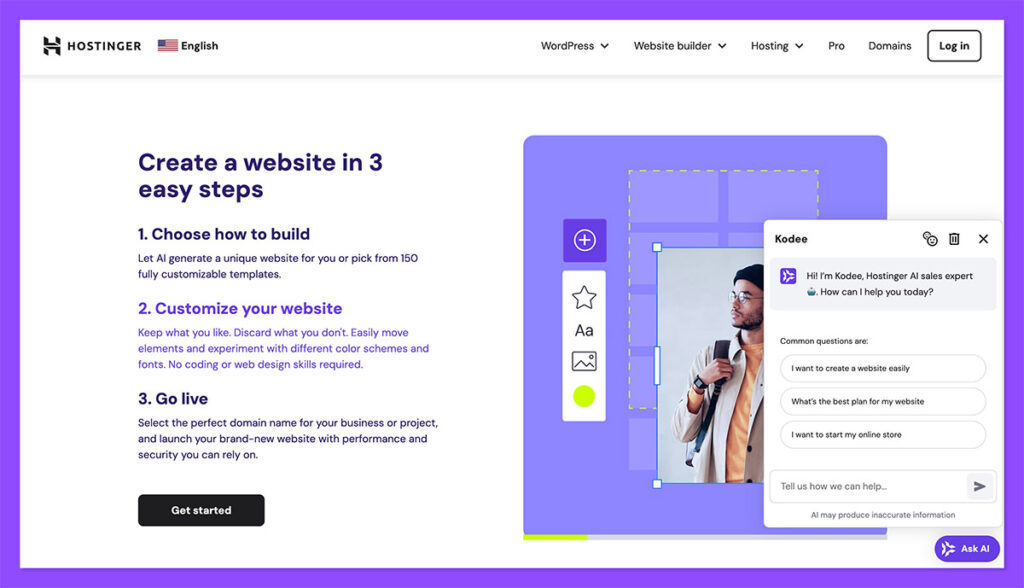 hostinger ai website builder