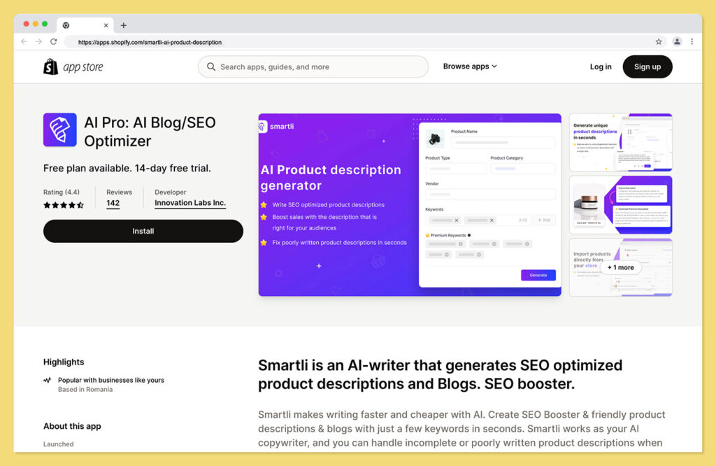 ai pro - best ai tools for shopify