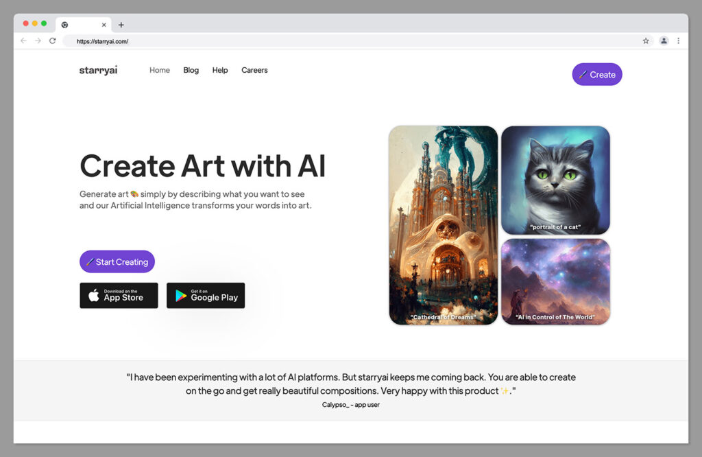 starry ai - best ai art generators