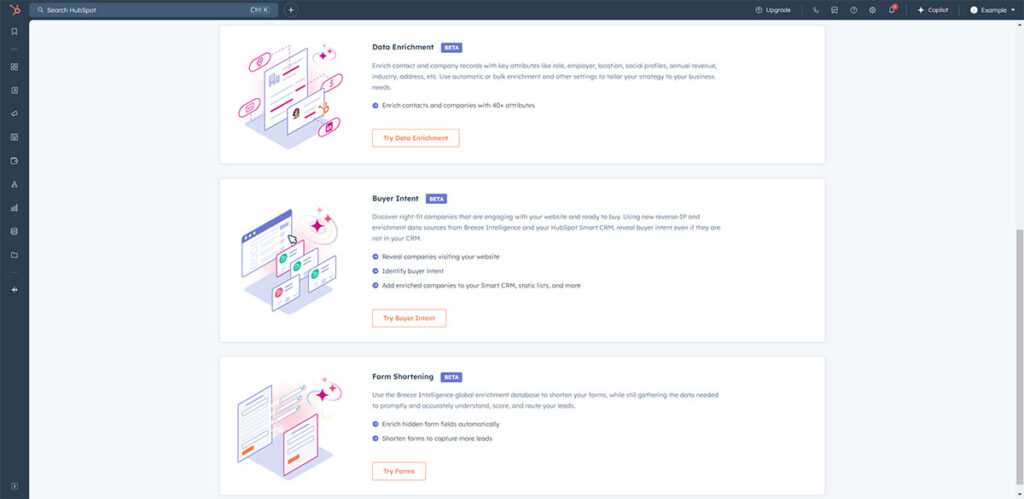 hubspot intelligence