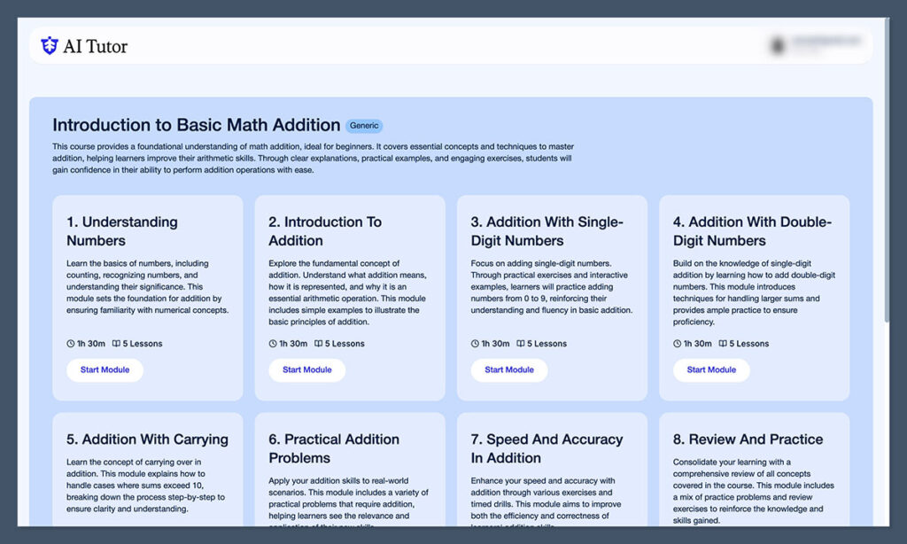 ai tutor course