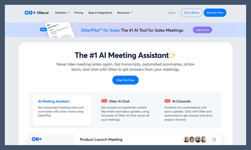 otter ai meeting assistant