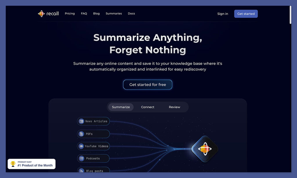 recall homepage